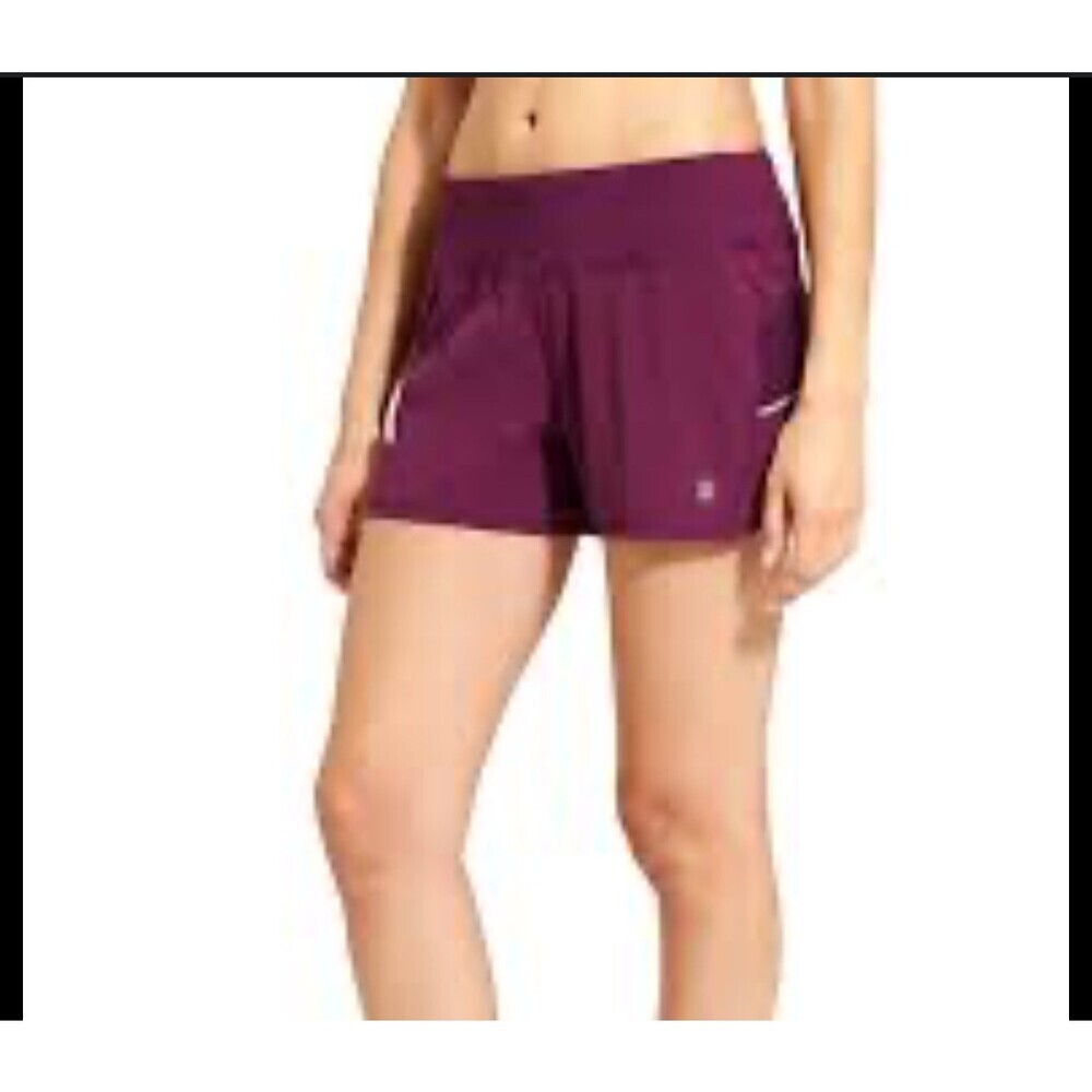 Athleta shorts READY SET SHORT purple lined SZ SM athletic workout pull on